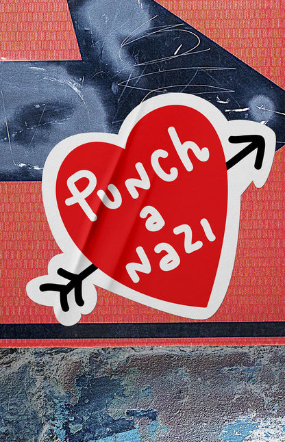 Punch a nazi - sticker