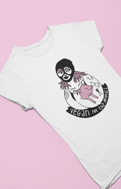 Vegan for the animals - T-shirt unisex in cotone biologico