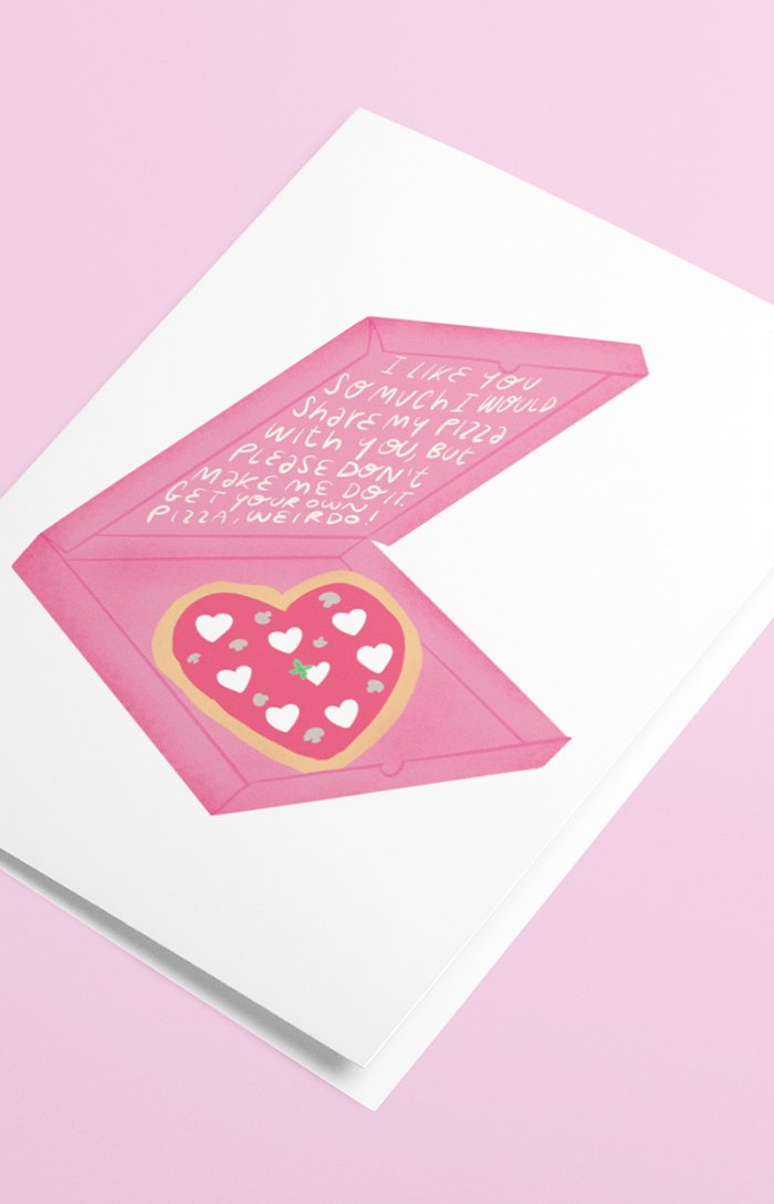 Greeting card - Pizza love