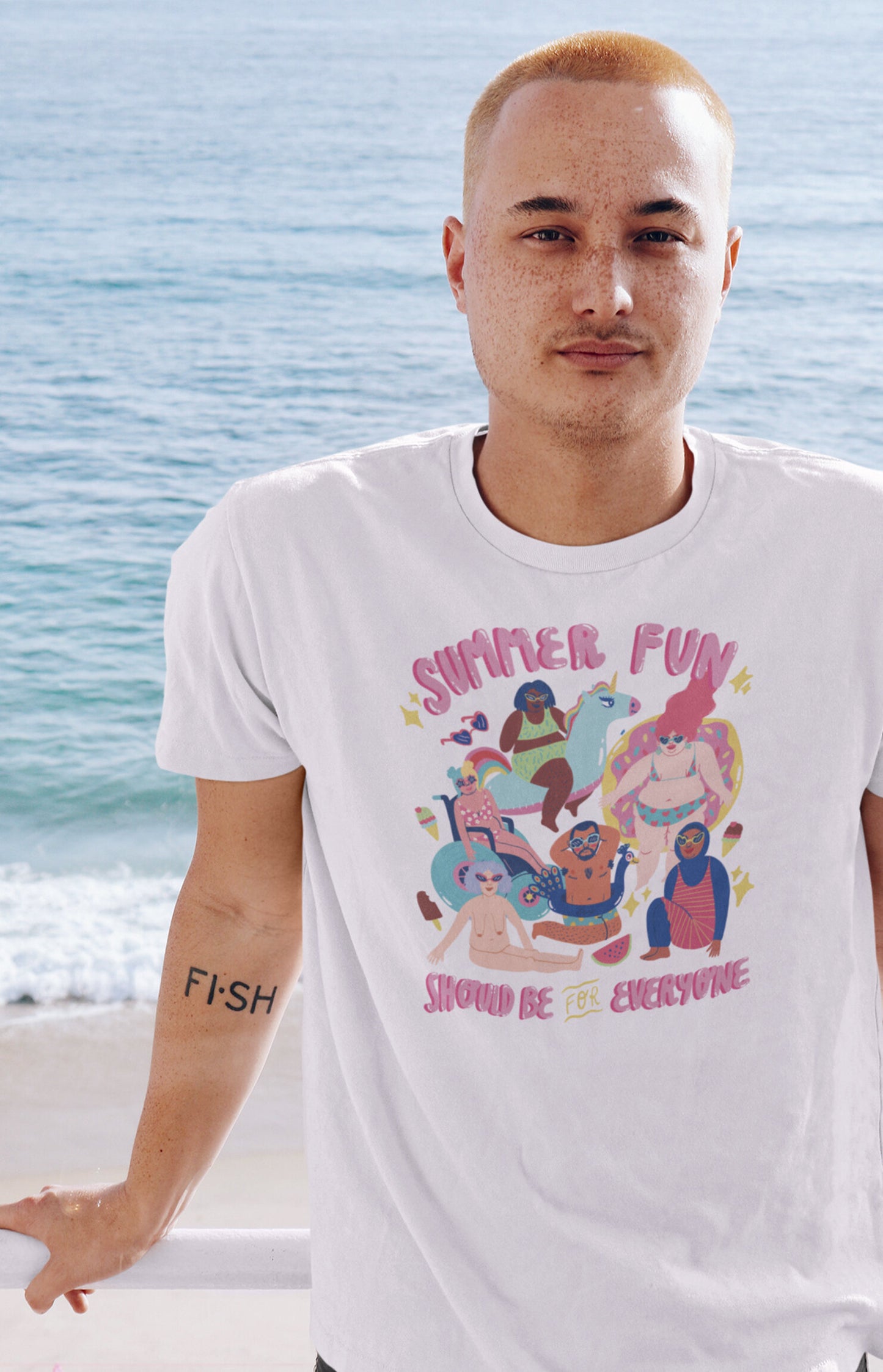 Summer fun - T-shirt unisex in cotone biologico