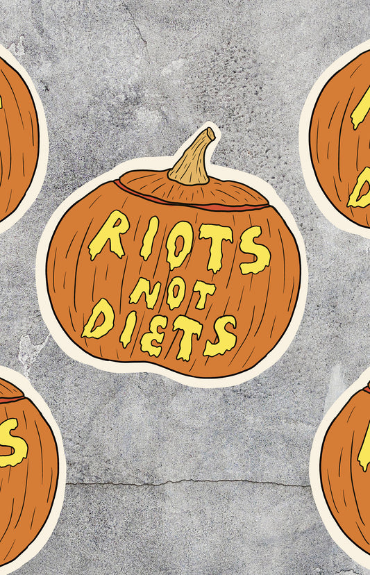 Riots not diets zucca - sticker