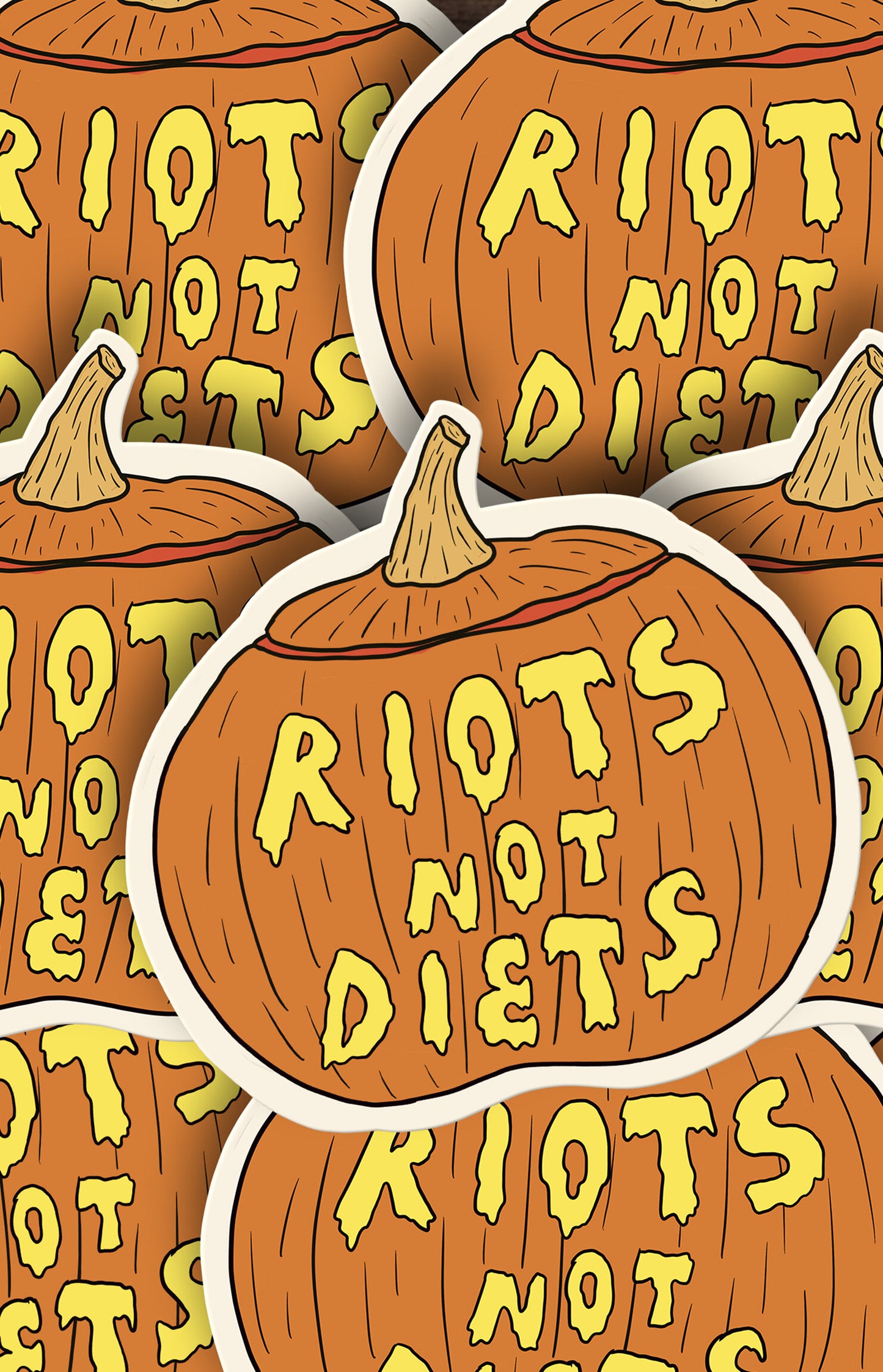 Riots not diets zucca - sticker