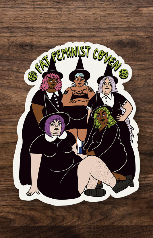 Fat feminist coven - sticker
