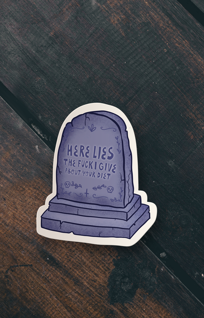 Here lies - sticker