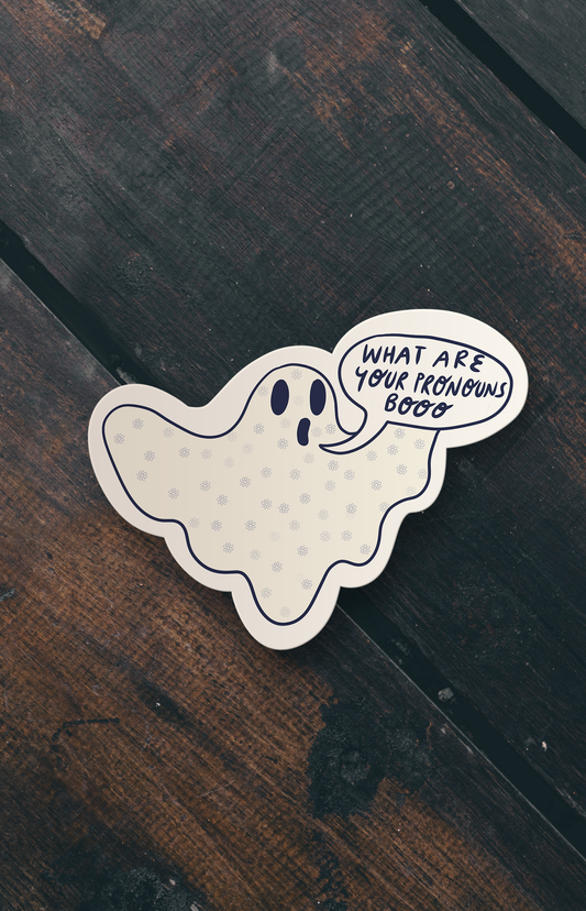 Pronouns ghost - sticker