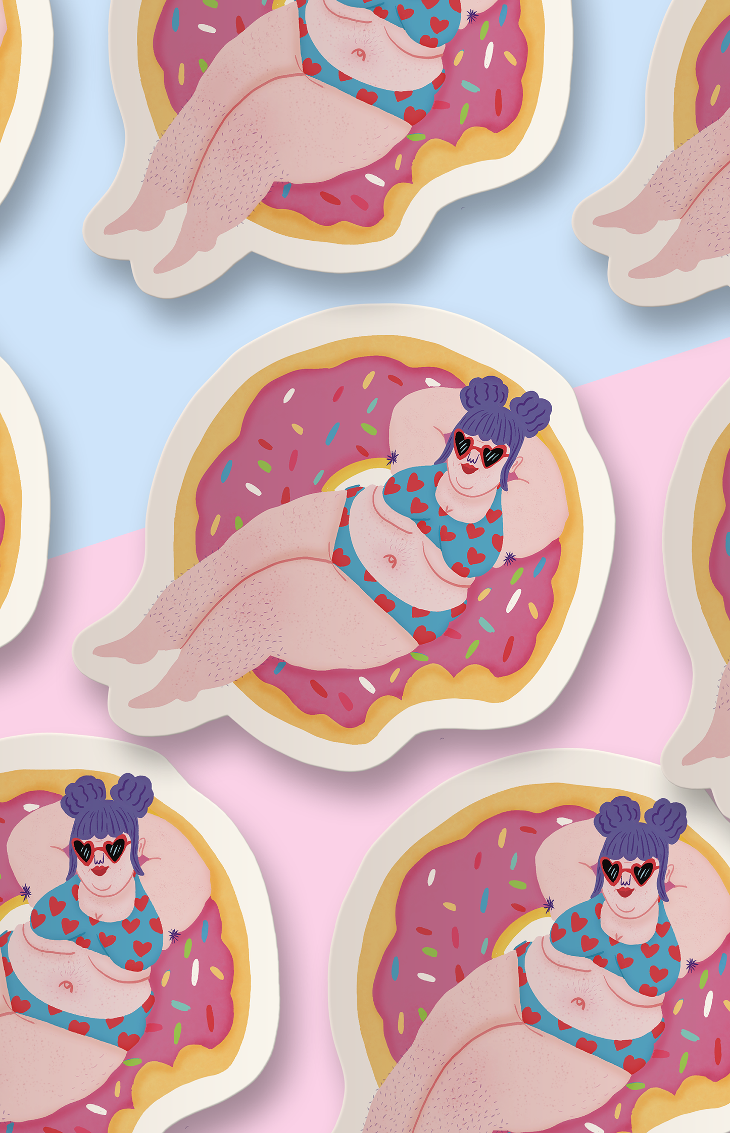 Donut floatie - sticker
