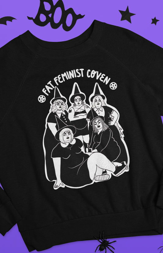 Unisex organic crewneck - Fat feminist coven