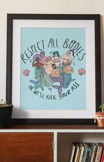 Art print - Body Positive Mermaids