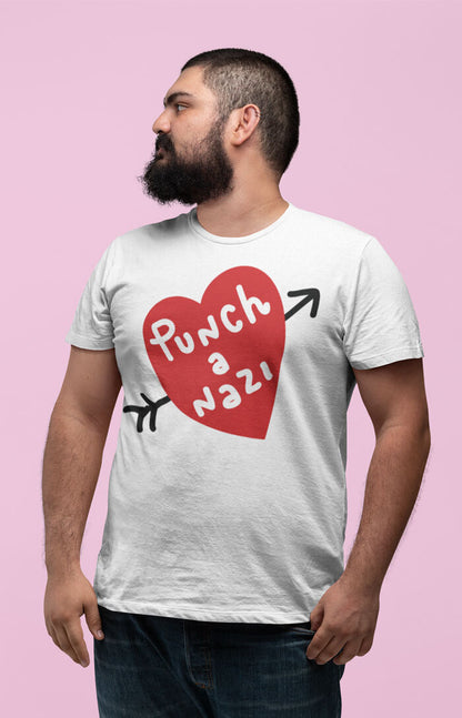 Punch a nazi - T-shirt unisex in cotone biologico