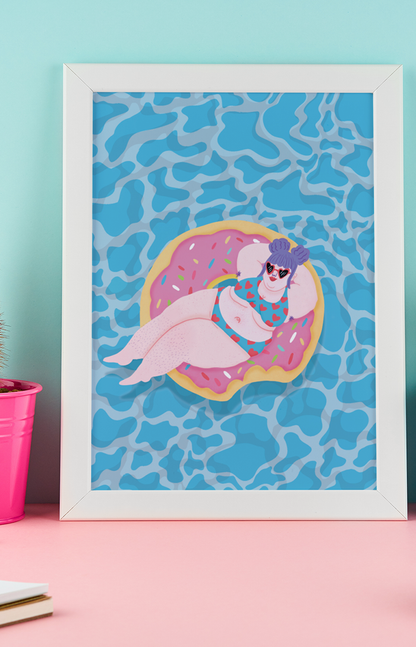 Art print - Donut floatie